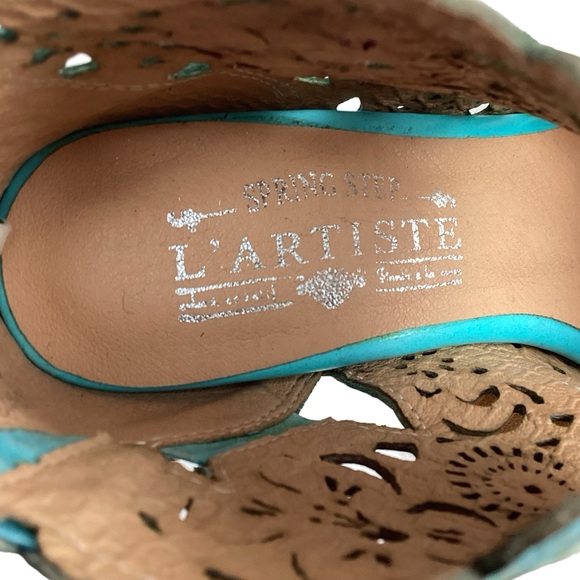 NWOT  L’Artiste by Spring Step Loverlee Leather Laser-Cut Bootie - Picture 10 of 14